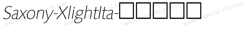 Saxony-XlightIta字体转换