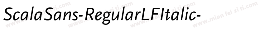 ScalaSans-RegularLFItalic字体转换