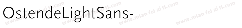 OstendeLightSans字体转换