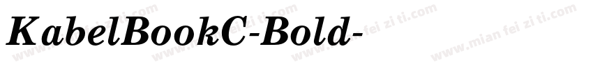 KabelBookC-Bold字体转换