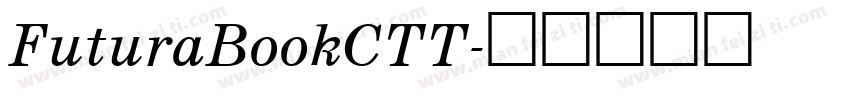 FuturaBookCTT字体转换
