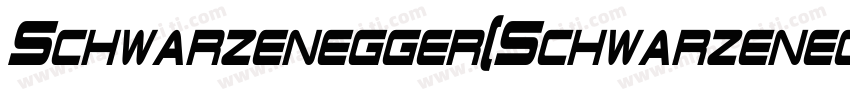 Schwarzenegger(Schwarzenegger)字体转换