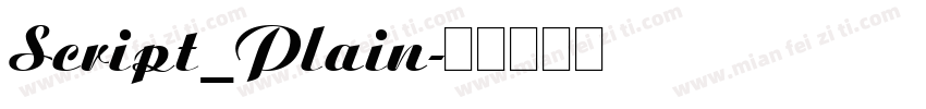Script_Plain字体转换