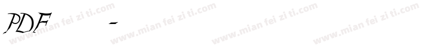 PDF字体字体转换