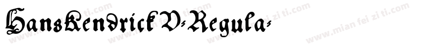 HansKendrickV-Regula字体转换