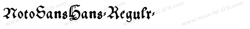 NotoSansHans-Regulr字体转换