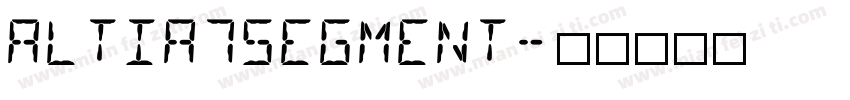 Altia7Segment字体转换