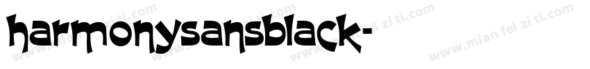 harmonysansblack字体转换