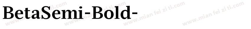 BetaSemi-Bold字体转换