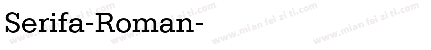 Serifa-Roman字体转换