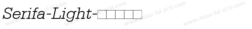 Serifa-Light字体转换