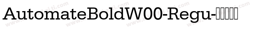 AutomateBoldW00-Regu字体转换