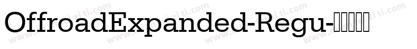 OffroadExpanded-Regu字体转换