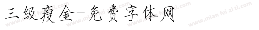 三级瘦金字体转换