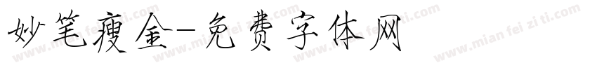妙笔瘦金字体转换