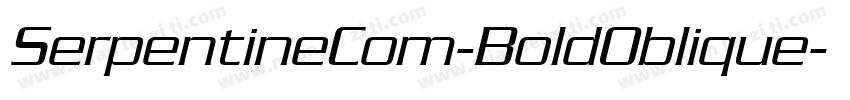 SerpentineCom-BoldOblique字体转换
