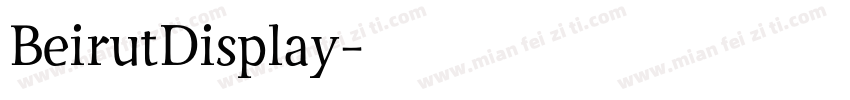 BeirutDisplay字体转换