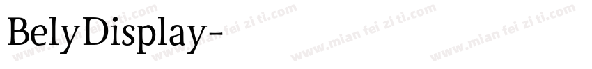 BelyDisplay字体转换