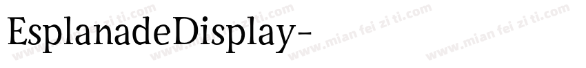 EsplanadeDisplay字体转换