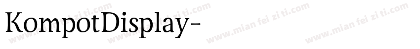 KompotDisplay字体转换