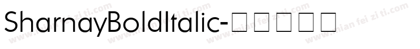 SharnayBoldItalic字体转换