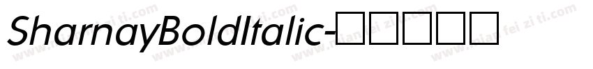 SharnayBoldItalic字体转换