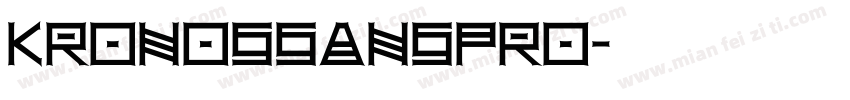 kronossanspro字体转换