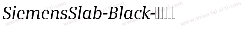 SiemensSlab-Black字体转换
