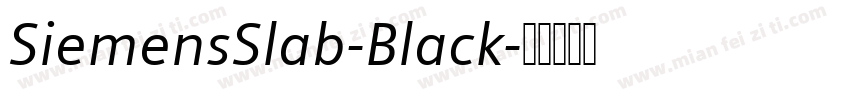 SiemensSlab-Black字体转换