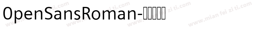 0penSansRoman字体转换