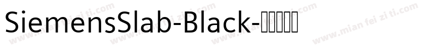 SiemensSlab-Black字体转换