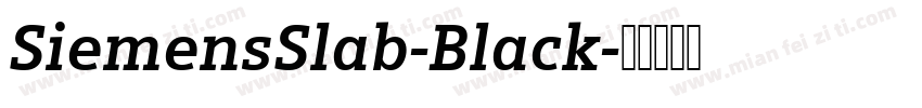 SiemensSlab-Black字体转换
