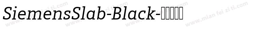 SiemensSlab-Black字体转换