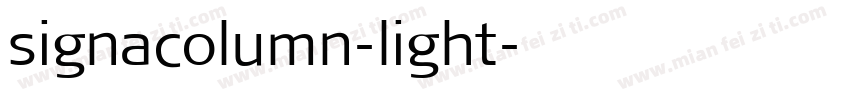 signacolumn-light字体转换
