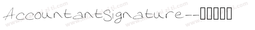 AccountantSignature-字体转换