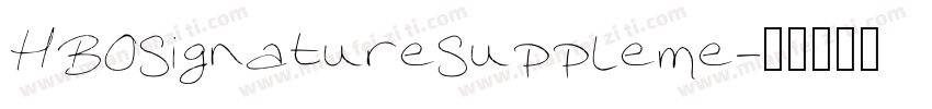 HBOSignatureSuppleme字体转换