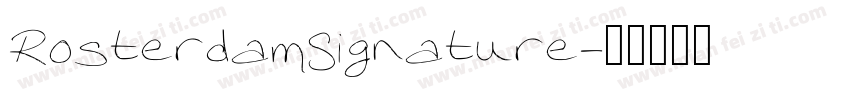 RosterdamSignature字体转换