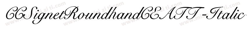 CCSignetRoundhandCEATT-Italic字体转换