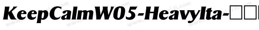 KeepCalmW05-HeavyIta字体转换