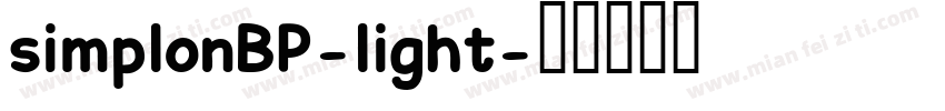 simplonBP-light字体转换