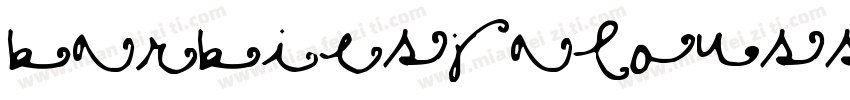 BarbiesJalousSistersHandwritin字体转换