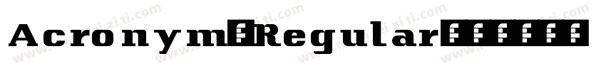 Acronym-Regular字体转换