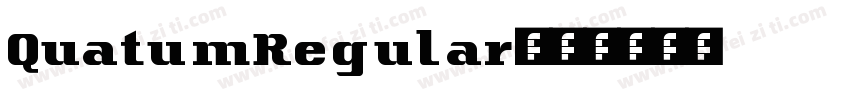 QuatumRegular字体转换