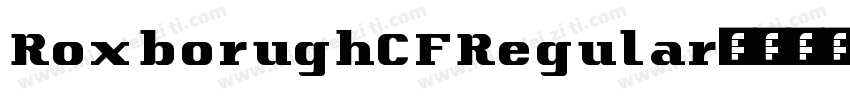 RoxborughCFRegular字体转换