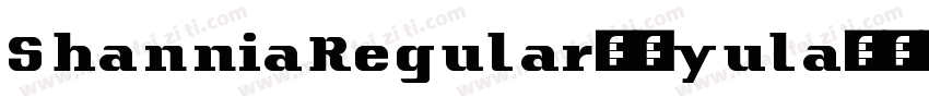 ShanniaRegular在线yula字体转换