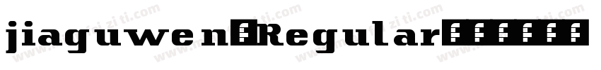 jiaguwen-Regular字体转换