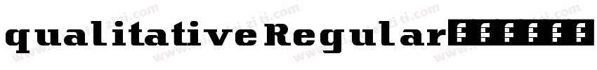 qualitativeRegular字体转换