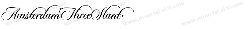 AmsterdamThreeSlant字体转换