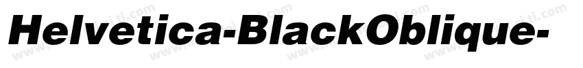 Helvetica-BlackOblique字体转换