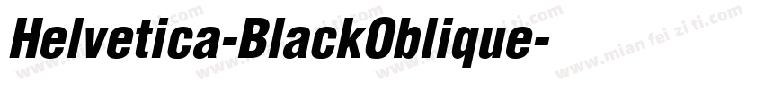 Helvetica-BlackOblique字体转换